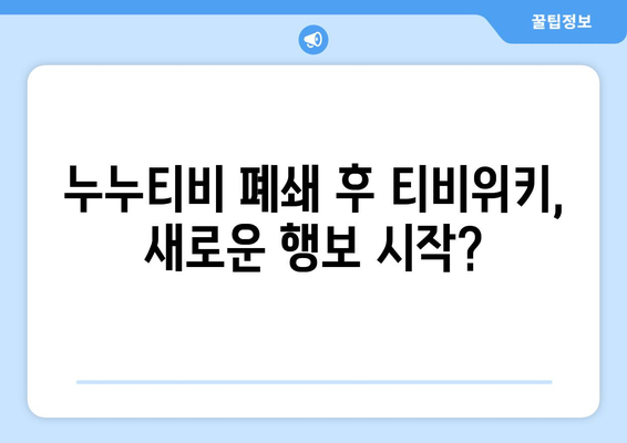 누누티비 강제 폐쇄 이후 티비위키의 의심스러운 행동