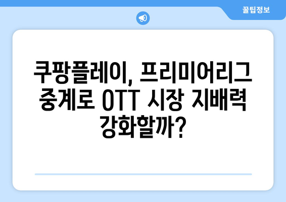 프리미어리그 중계권 확보한 쿠팡플레이, 스포티비를 능가할까?