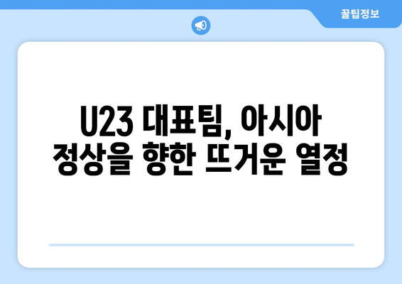 해외 축구 중계: 2024년 AFC U23 아시안컵 일본 vs 한국