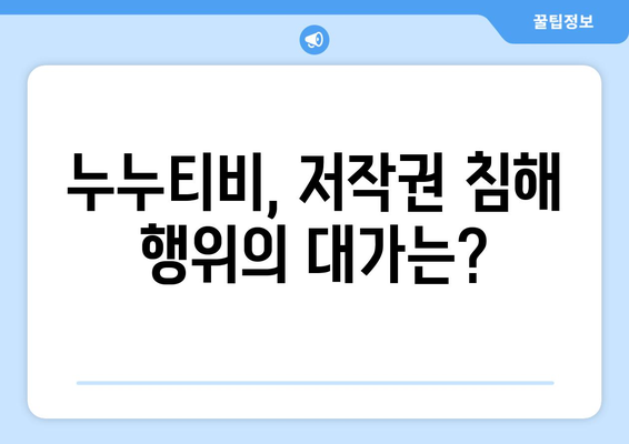 누누티비의 불법 활동에 대한 처벌