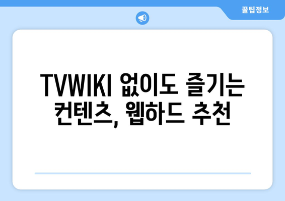 TVWIKI 대안으로 사용할 웹하드