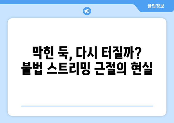 제2의 누누티비 등장? 불법 스트리밍 사이트 근절에 따른 과제