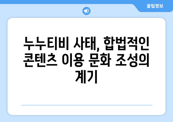 누누티비 불법 행위 처벌: 저작권 보호의 중요성 강조