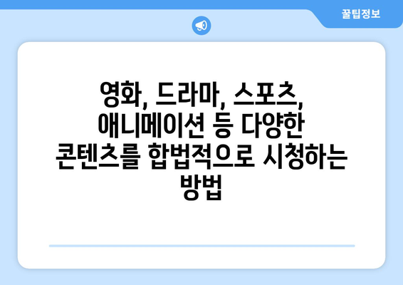 누누티비 대체 찾기: 합법적인 옵션 강조