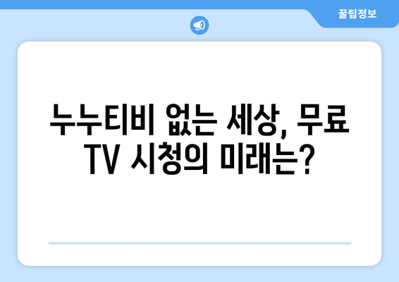 누누티비 폐쇄 이후 나타난 공짜 TV 누누TV 대체 사이트