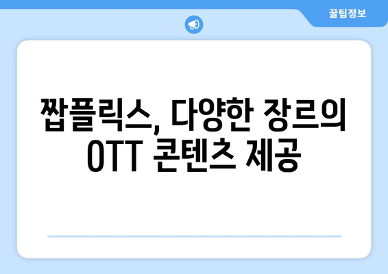 누누티비 대안인 짭플릭스의 OTT 콘텐츠