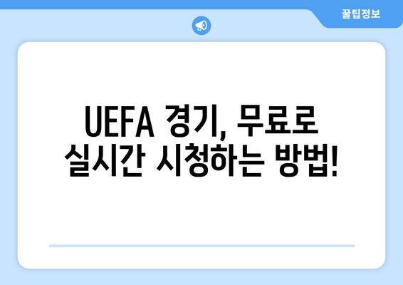 UEFA 실시간 인터넷 무료 중계 정보