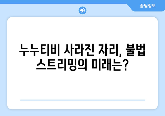 누누티비 서비스 종료 대응: 대체 가능한 사이트 나올까?