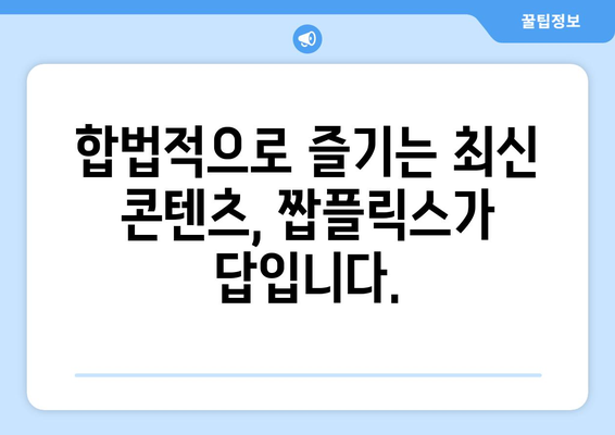 짭플릭스: 누누티비 대체를 위한 OTT 콘텐츠 서비스