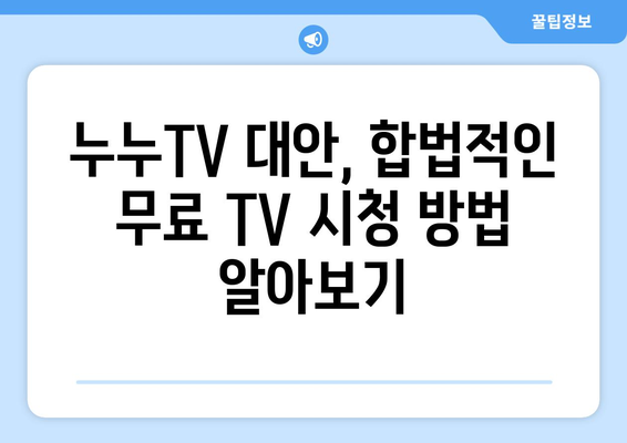 누누TV 대체 사이트: 공짜 TV를 다시 보기 위한 옵션