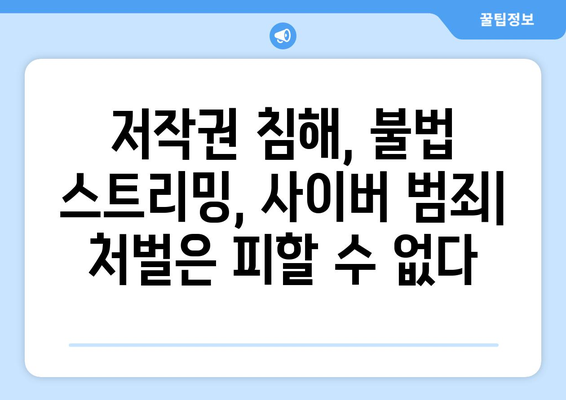 불법 사이트 사용에 따른 위험성: 벌금과 징역