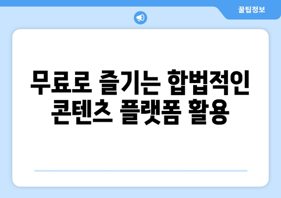 누누티비 대체 방법 안내: 합법적이고 안전한 콘텐츠 접근