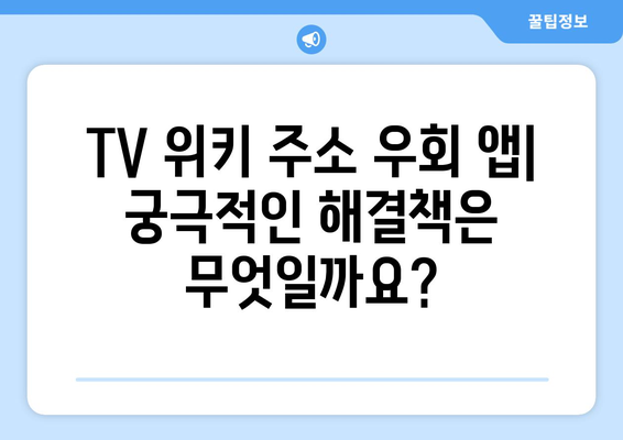 TV 위키의 주소 우회 앱: 합법성과 효율성