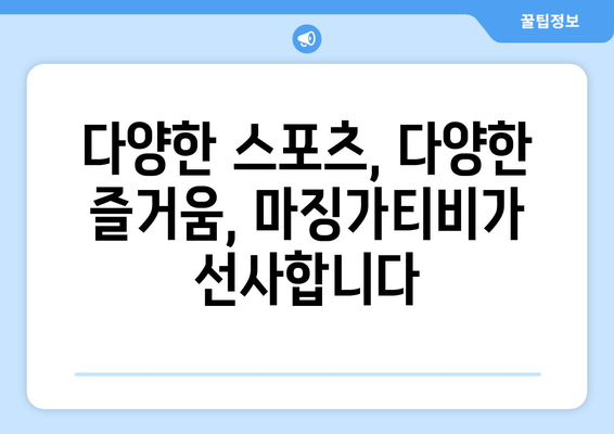 마징가티비: 스포츠 중계의 새로운 시대를 여는 플랫폼