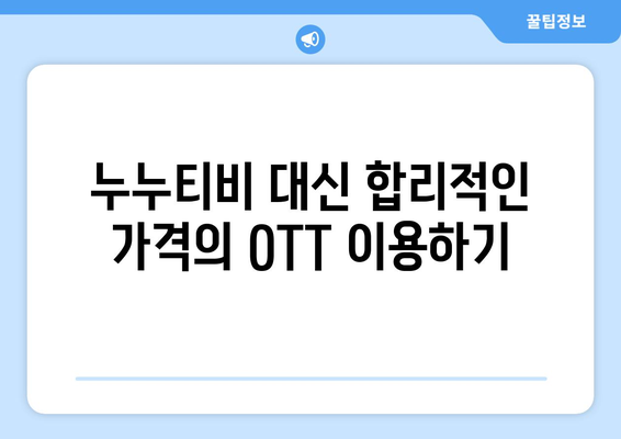 누누티비 대신 4천원에 OTT 구독하는 방법