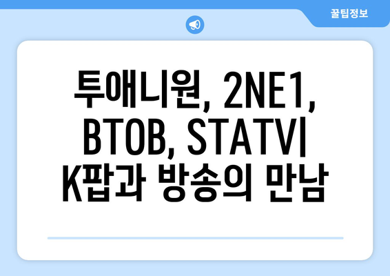 투애니원, 2NE1, BTOB, STATV: 다양한 인증과 TV 프로그램 소개