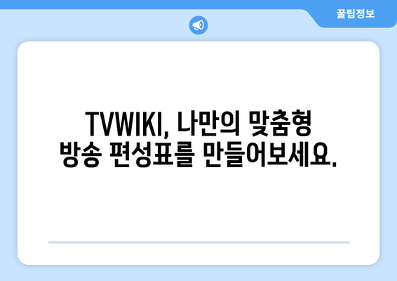 TVWIKI를 통한 TV 프로그램 편성표와 보안