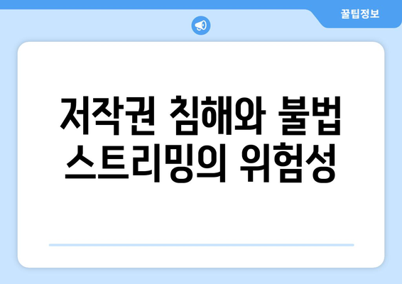 누누티비와 티비위키 등 불법 스트리밍 사이트 개황