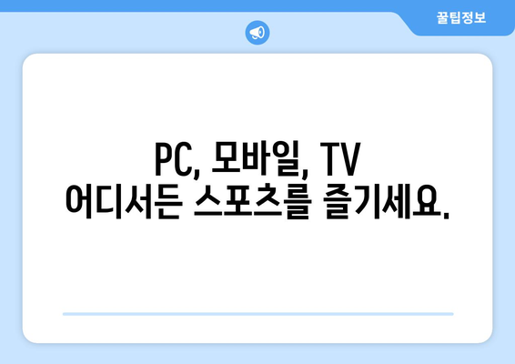 스포츠티비 넘버 2TV 소개 및 시청 방법