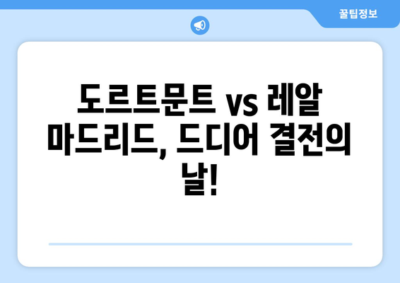 SPOTV 프리뷰: 6월 2일 도르트문트 vs 레알 마드리드 결승전