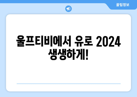 유로 2024 중계와 해외 스포츠 중계, 울프티비에서 확인