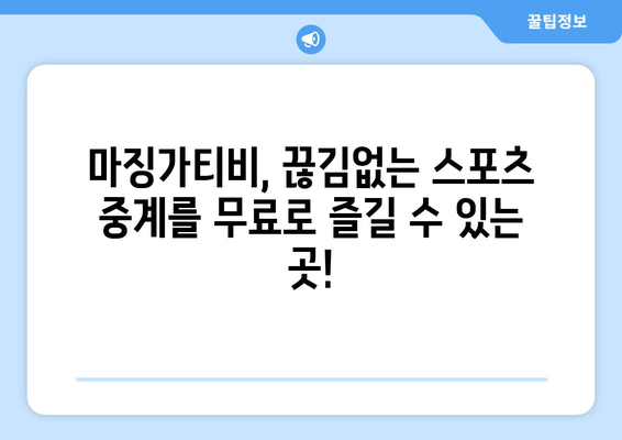 마징가티비 무료 중계 사이트 바로 가기