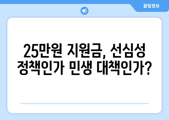 이재명의 25만원 민생회복 지원금, 매표 행위?