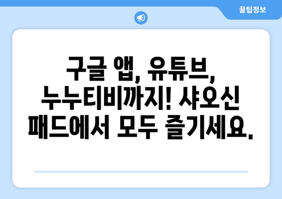 구글 앱·유튜브·누누티비 등 동영상 시청 가능, 샤오신 패드 한글화