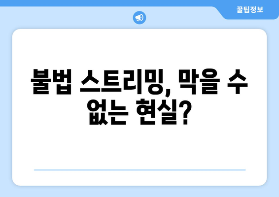 제2의 누누티비 등장: 불법 스트리밍의 미래는 어떨까