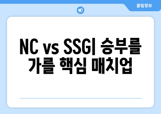 NC 다이노스 대 SSG 랜더스 프리뷰: 선발 라인업, 성적 분석