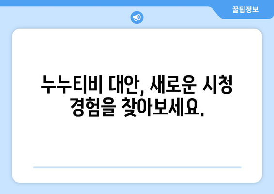 누누티비 대체 채널 없다