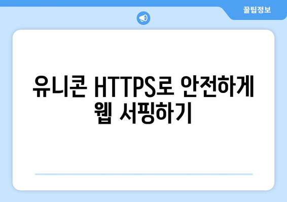 IP 우회 프로그램 유니콘 HTTPS