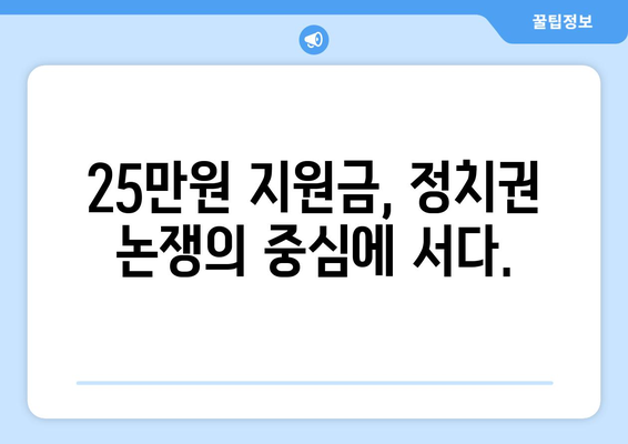 민생회복지원금 25만원 발행 가능성