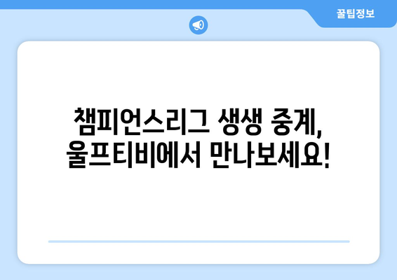 울프티비 챔피언스리그 해외 스포츠 중계