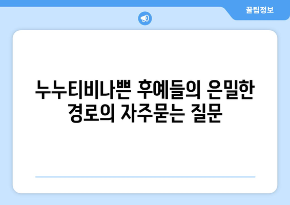 누누티비나쁜 후예들의 은밀한 경로