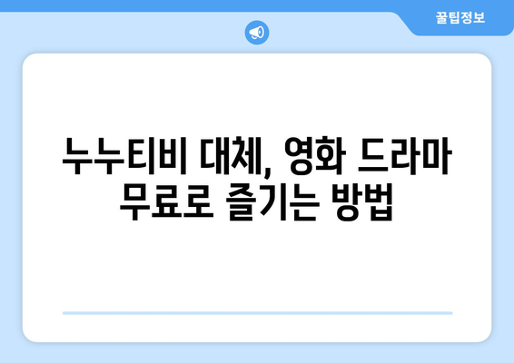 누누티비 대체 방법 안내: 합법적이고 안전한 콘텐츠 접근