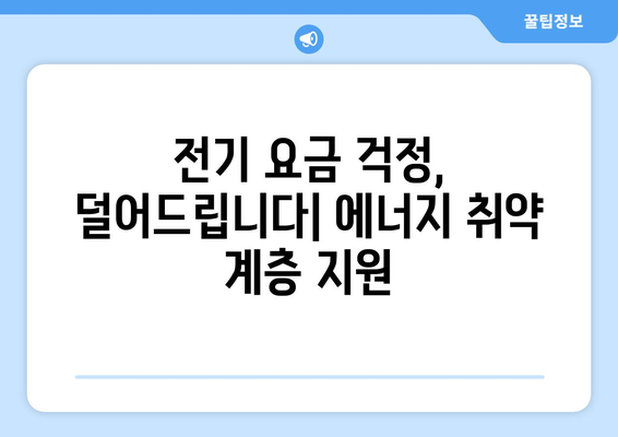 에너지 취약 계층 대상 전기 요금 지원, 생활비 지원에 일조