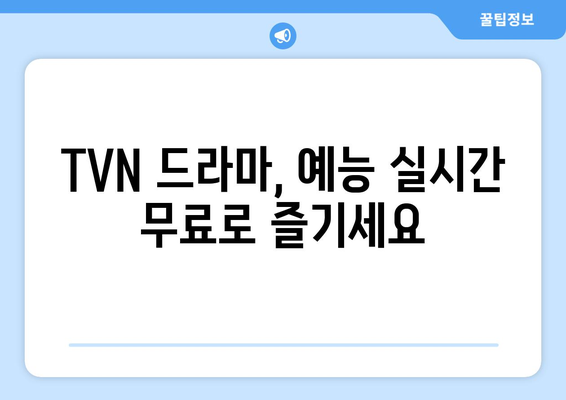 TVN 실시간 무료 온에어 시청방법