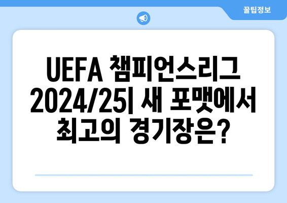 UEFA 챔피언스리그 2024/25: 새 포맷에서의 최고의 경기장은?