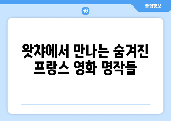 왓챠 8월 추천 프랑스 영화: 낭만과 예술이 깃든 작품들