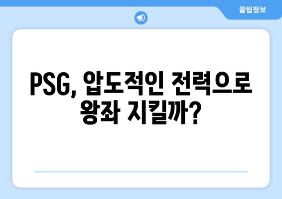 리그 1 2024-2025: PSG의 독주와 새로운 도전자들