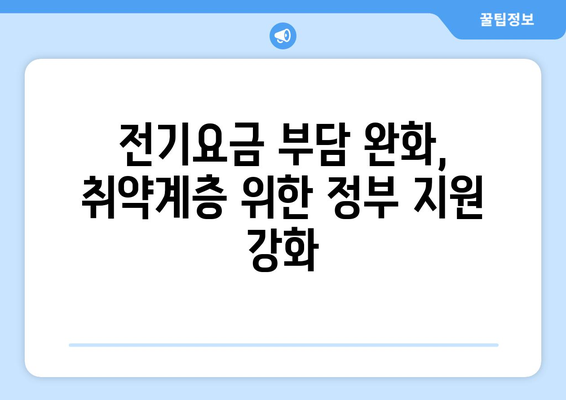 한동훈, 에너지 취약계층 전기요금 지원 대폭 확대