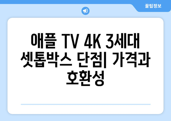 애플 TV 4K 3세대 셋톱박스 장단점 비교: OTT 시청, 실시간 TV, 애플 TV 리모컨