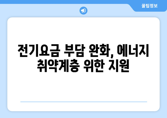 에너지 취약계층 지원 수단, 전기요금 공제와 에너지 바우처 제공