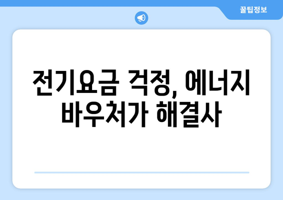 전기요금 인상 속 취약계층 보호, 에너지 바우처 확대