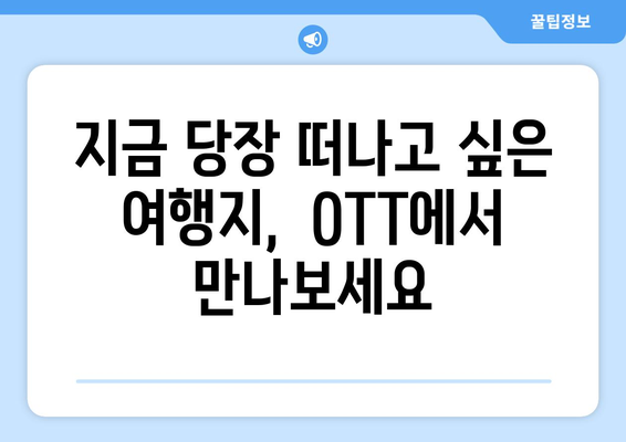 여행 욕구 자극! 8월 OTT 여행 프로그램 가이드