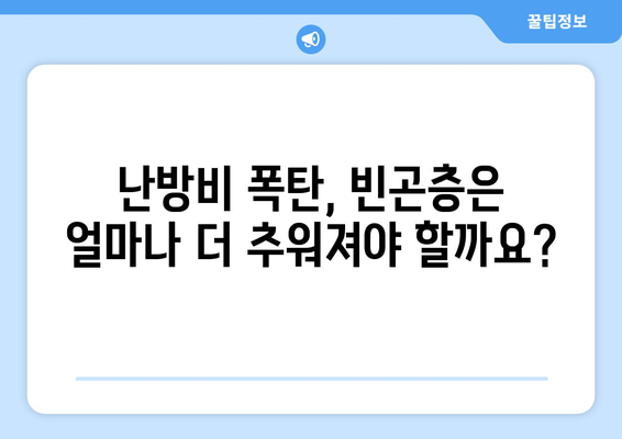 에너지 지원 대폭 삭감으로 취약계층 더 추운 겨울 우려