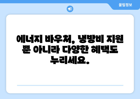 취약계층 냉방비 지원: 에너지 바우처 제공