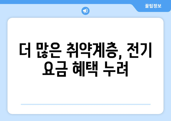 취약계층 전기 요금 1만 5천원 지원 확대