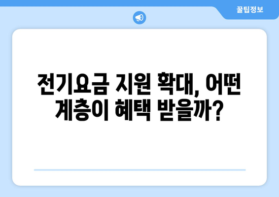 전기요금 인상에 취약계층 대책, 1만5천원 추가 지원